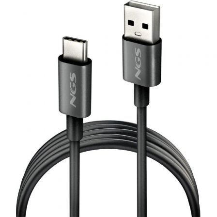 NGS Cable USB 2.0 ZYRO-AC Macho a USB Tipo-C, 15W, 480Mbps, 1m, Negro